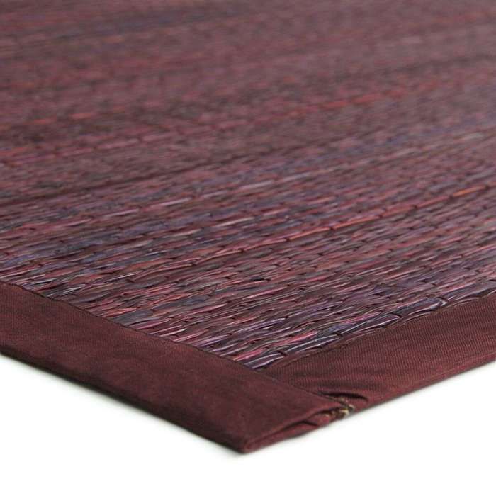 Tapis en jonc de mer marron/violet 70x110