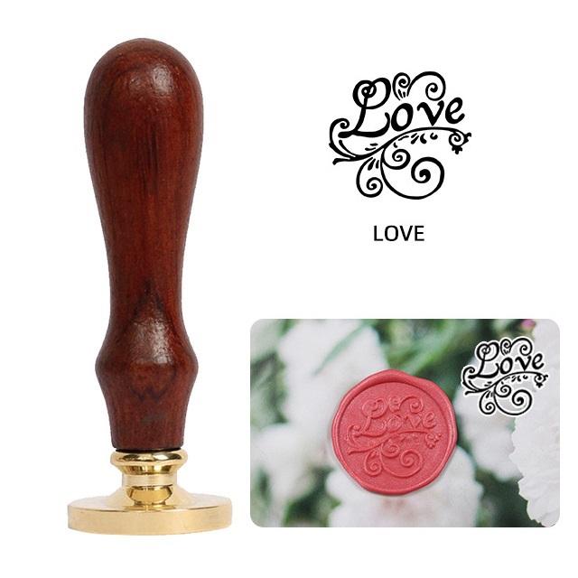 Ретро деревянная и латунная печать для сургуча с декоративными узорами для приглашений и скрапбукинга