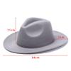 Fashion Vintage Stage Performance Dress Dance Party Woolen Cowboy Hat Panama Jazz Cap Fedora Hat