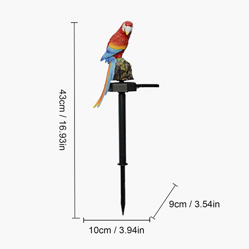 Garden Decoration Resin Parrot Solar light Garden Light