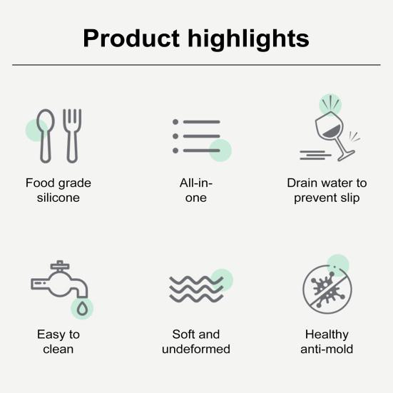 Узкий длинный силиконовый нескользящий коврик, термостойкий водонепроницаемый коврик для сушки, многофункциональный кухонный коврик для столешницы, прямоугольная мойка, сушилка для посуды
