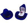 Personalized Western Cowboy Hat Ring Box Flocked Creative Ring Box Jewelry Storage Boxes  Girl