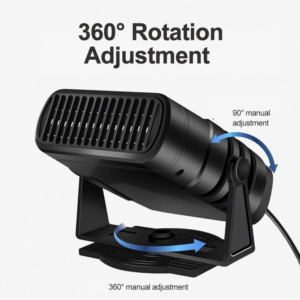 200W Car Heater 12V/24V Portable Car Heater Fan 2 IN 1 Electric Cooling Heating Auto Windshield Defroster Car Anti-Fog Heater