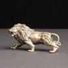 Antique Brass Lion King Home Decor Mininature Copper Animal Figurines Ornaments Bronze Sculpture Desk Craft Decorations Gifts