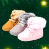 Cozy Infant Girls' Winter Boots - Soft, Warm, High-Top Boots with Lace-Up Closure, Non-Slip Sole, Round Toe Design,Winter Footwear|Soft Bottom Boots