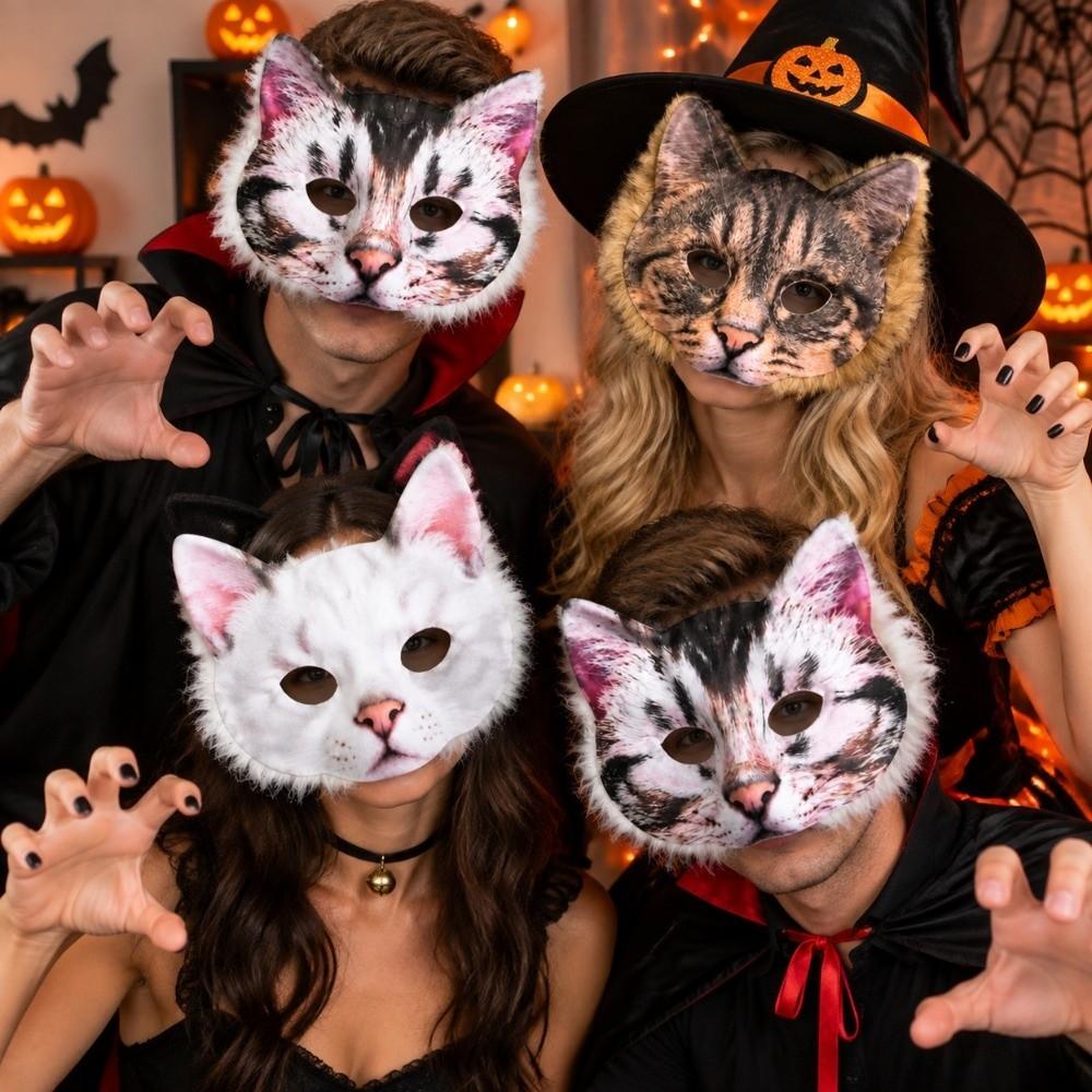 Breathable Masquerade Mask Realistic Cosplay Mask Novelty Cat Mask Male Female