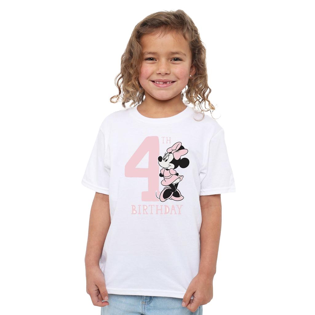 Disney Childrens/Kids Minnie Mouse 4th Birthday T-Shirt