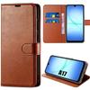 Protective Case - BOOLING - for Samsung Galaxy A17 4G/5G - Brown Synthetic Leather Flip Case