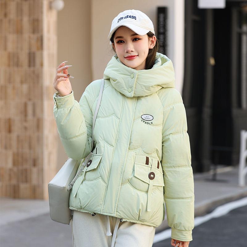 Женская зимняя новая куртка с хлопковым наполнителем, короткая, со съемным капюшоном, свободная и тонкая, куртка с хлопковым наполнителем, утолщенная куртка с хлопковым наполнителем, куртка