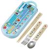 Trio Set of Chopsticks, Spoon, and Fork, Toretans and Happy Danbu, for Children, Antibacterial, Made In Japan, TACC2AG-A