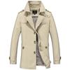 Spring And Autumn Men 'S Casual Jacket Mid -Length Windbreaker Jacket Plus Size Coat 