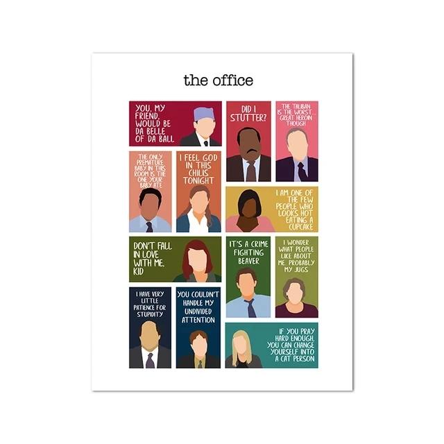 Офис Телешоу Арт Холст Постер Картина Цитаты Майкла Скотта Минималистичное Настенное Искусство Принт Картины Офис Домашнее Украшение