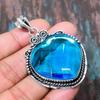 Wonderful Swiss Blue Topaz Gemstone Handmade 925 Sterling Silver Jewelry Pendant