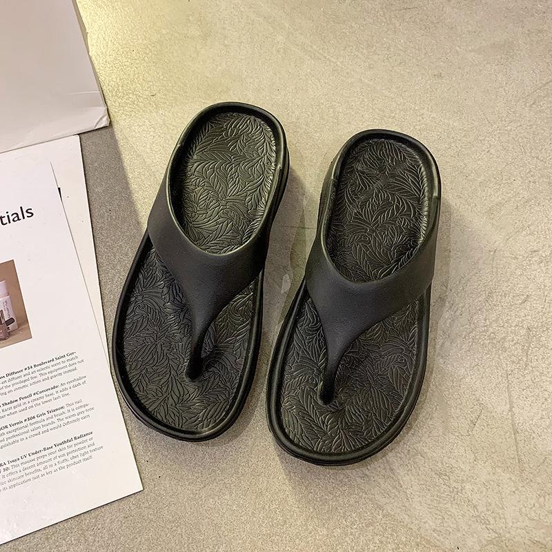 Шлепанцы на толстой подошве, летние женские сандалии, нескользящие сандалии для ванной, пляжные, для пар, пристегивающиеся тапочки для женщин