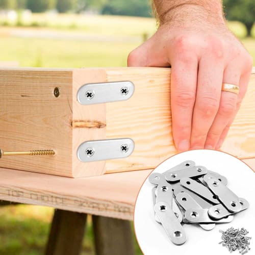 LOYELEY Stainless Steel I-Shaped Bracket, Flat Furniture Fixing Bracket, I-Shaped Bracket, Strong Plate, Stainless Steel Connecting Bracket, Fixing Pl