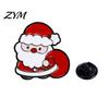 Christmas Brooch Pins Cartoon Enamel Brooch, Santa Claus Elk Snowman Tree Badge Pin, Alloy Festive Badges Bags Scarves Clothes Decorative Accessory