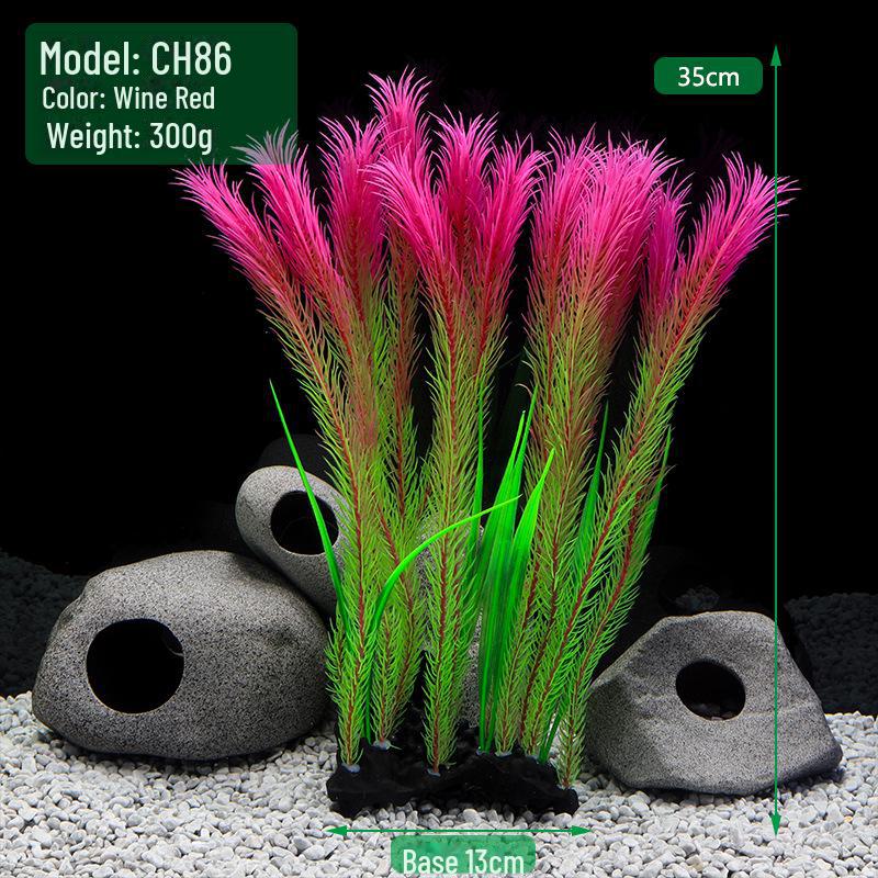 Foxtail Algae Plastic Water Plant Decoration - CH86 Fish Tank Decor Background