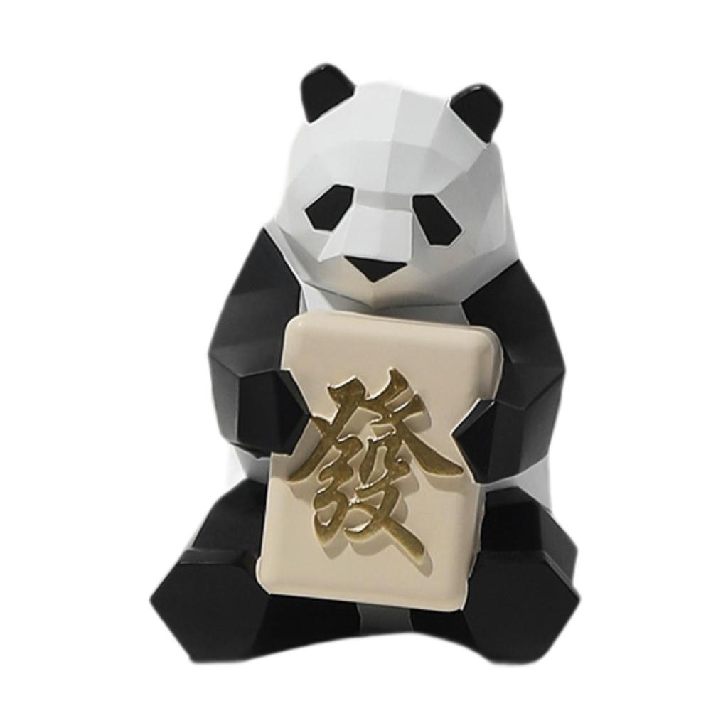 Panda Figurine Table Decoration Adorable Centerpiece Cute Panda Statue Animal Sculpture for Bookshelf Home Bedroom TV Cabinet