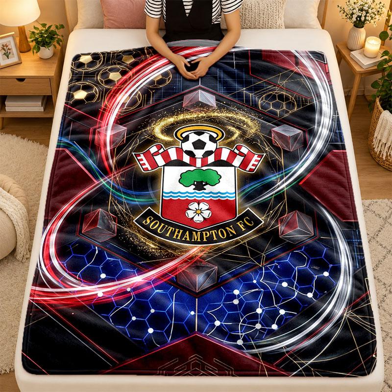 Flannel BlanketSouthampton Football Warm Soft Throw Blanket for Indoor Sofa Bed Living Room Use