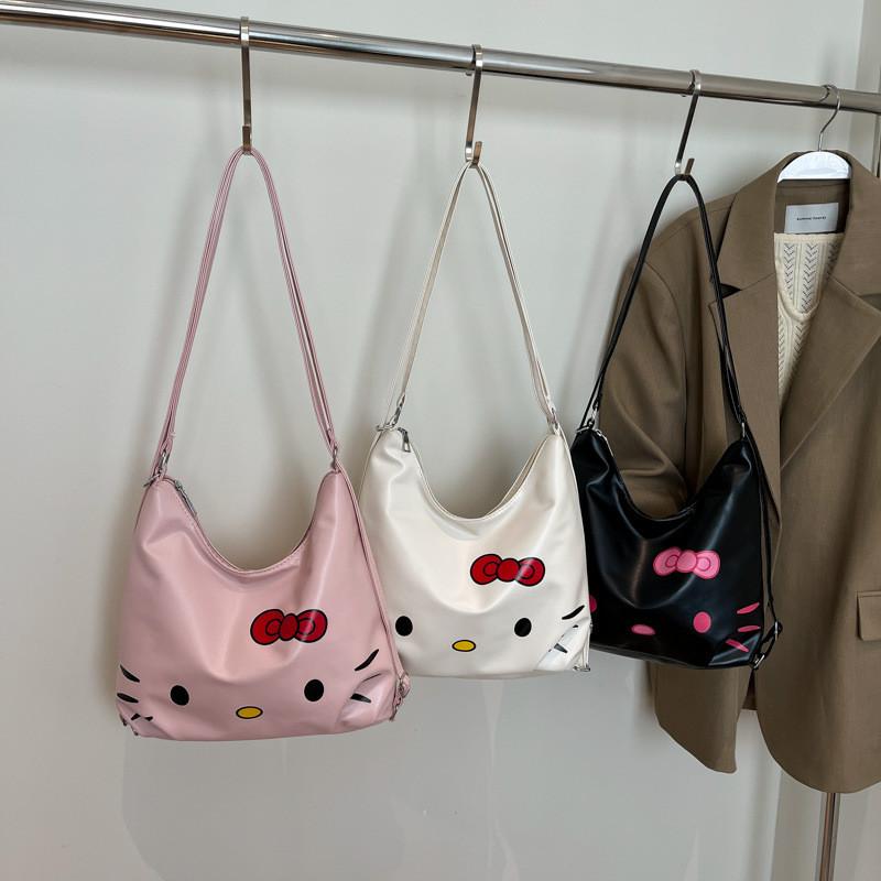 Hello Kitty Girl Large Capacity Pu Tote Bag With Breathable Waterproof Design For Daily Use