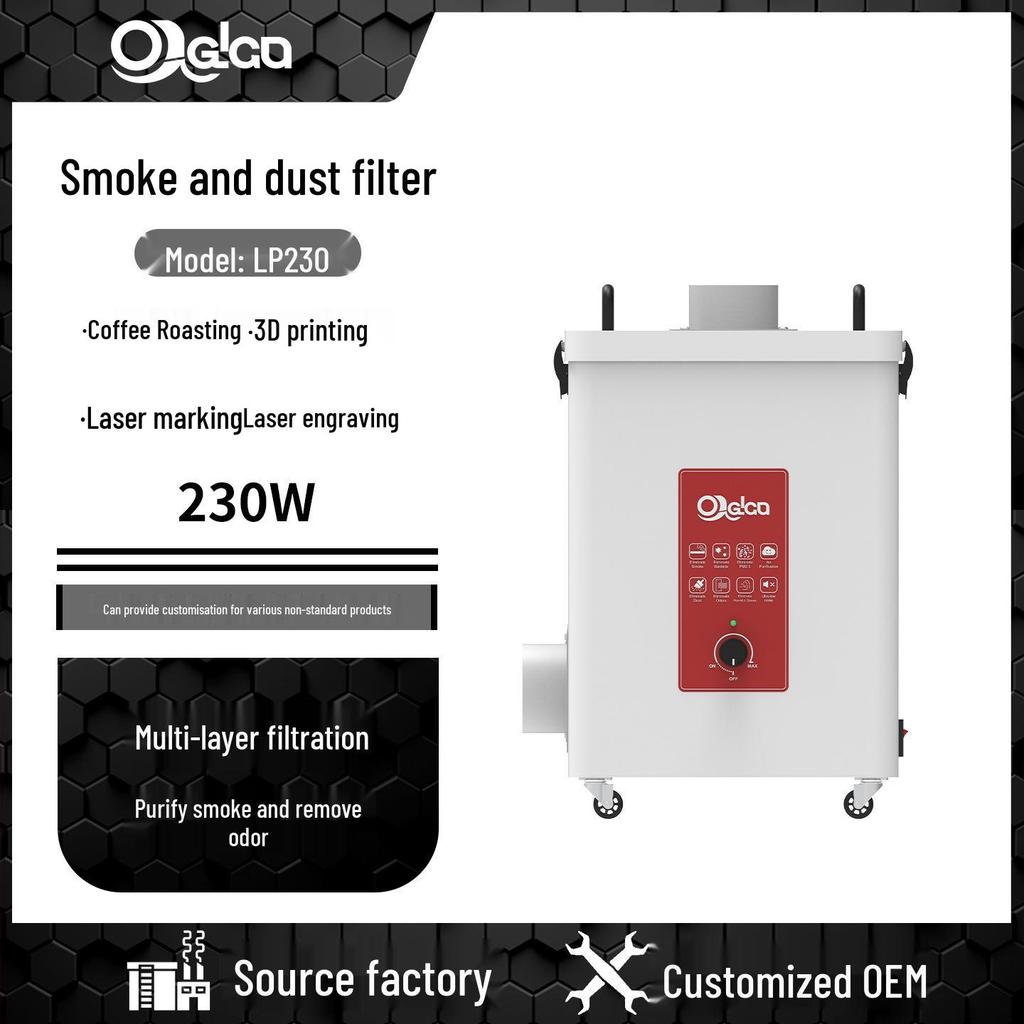 Compact Laser & Soldering Fume Extractor for 3D Printing, Coffee Roasting, and Odor Control