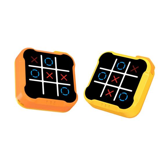Обучающая игровая консоль XO, многофункциональная головоломка, шахматы, игра на память, 3-в-1, интерактивная электрическая ручная игровая машина для малышей, мальчиков и девочек, подарок