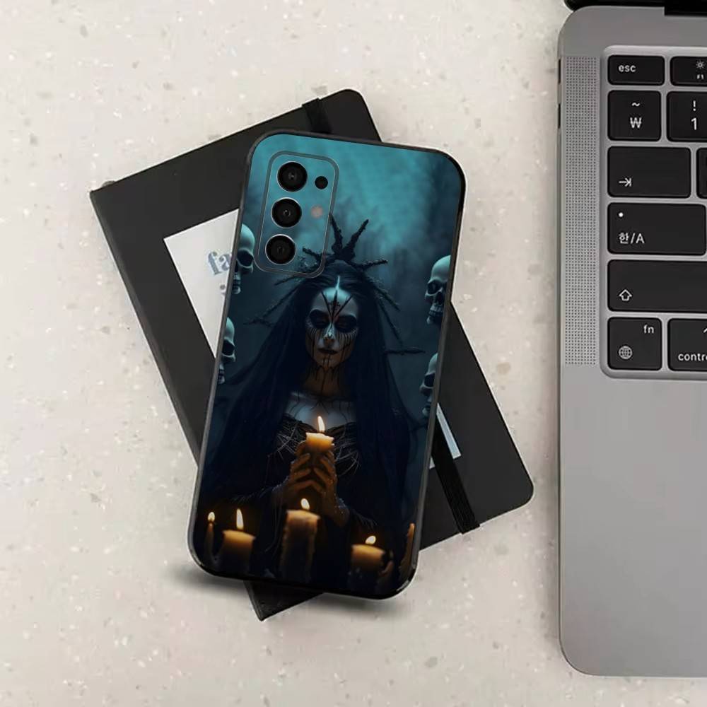 Готический Чехол-Крыса для Samsung Galaxy A73,52,71,53,32,72,41,J7,22,Note,31,8,9,Мягкий Черный Силиконовый Чехол