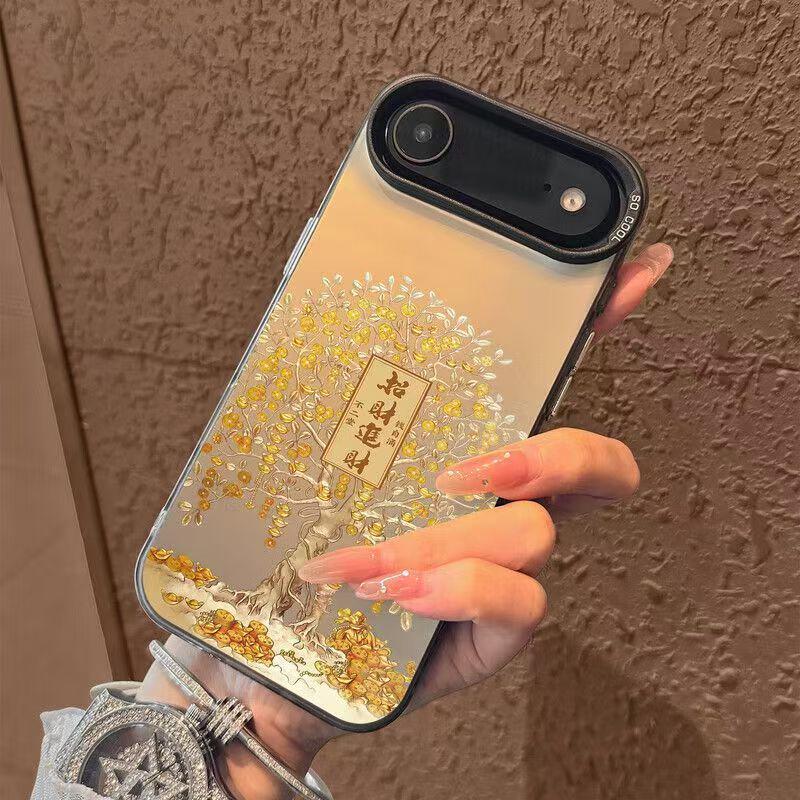 Серебристый чехол премиум-класса для iPhone 17 Air/Pro/Pro Max для привлечения богатства