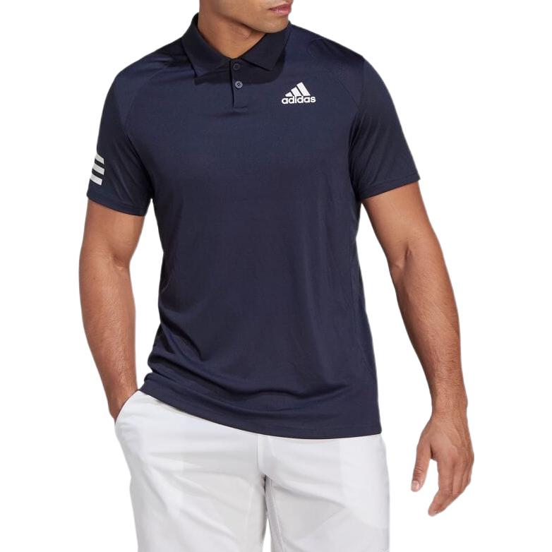 adidas Рубашка-поло с принтом логотипа бренда Мужские топы Темно-синий H34701