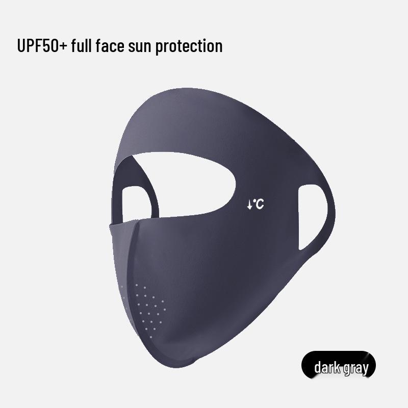 Women's Full Face Anti-UV Facekini with Neck Protection - Summer 2025 Ice Silk Sunshade Mask