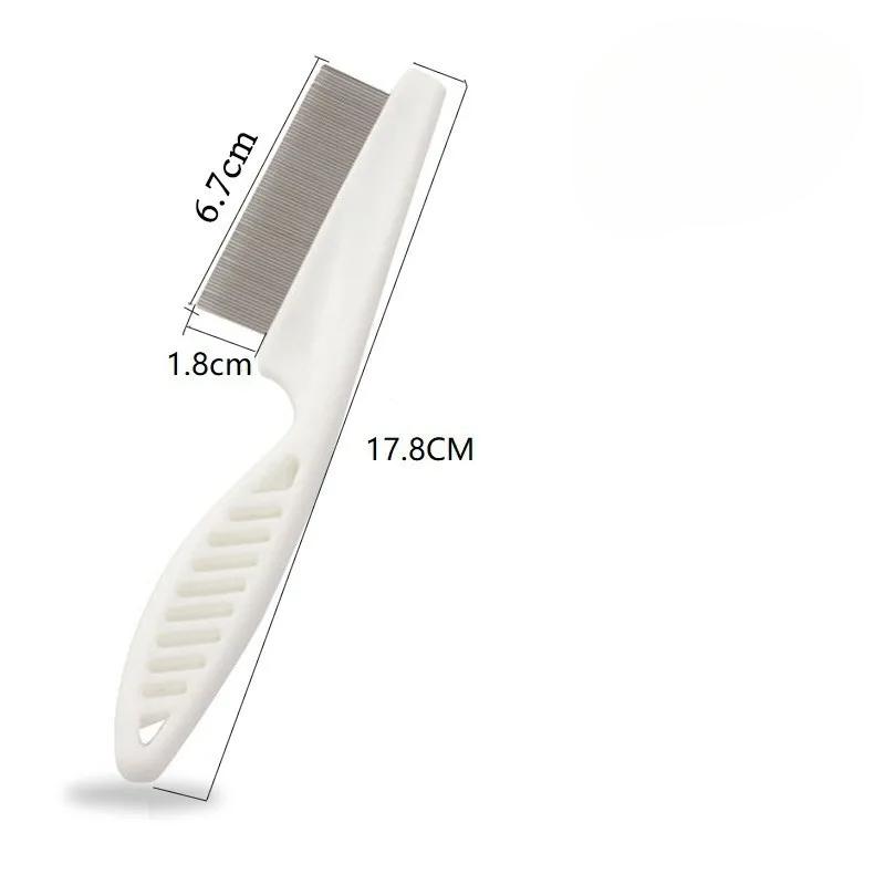 Расческа для вычесывания шерсти домашних животных, расческа из нержавеющей стали от блох для кошек, собак, домашних животных, расческа для вычесывания блох и шерсти для собак и кошек, щетка для удаления шерсти