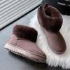 Fashion 2024 Ankle Boots Women's Winter Shoes Suede Women's Snow Boots Cute Women's Warm Plush Cotton Shoes