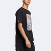 Adidas Originals T Shirts Men's Black Crew Neck Moderate Straight Fit (Unisex) T-Shirts HR6453