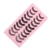 10pcs False Eyelashes Set Handmade DD Curl Thickness Multilayer Fake Eyelashes for Lady