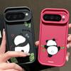 Cartoon Panda Pattern Soft Shockproof Matte Phone Case For Google Pixel 9 Pro XL 8 Pro 8A Lens Protection TPU Bumper Cover