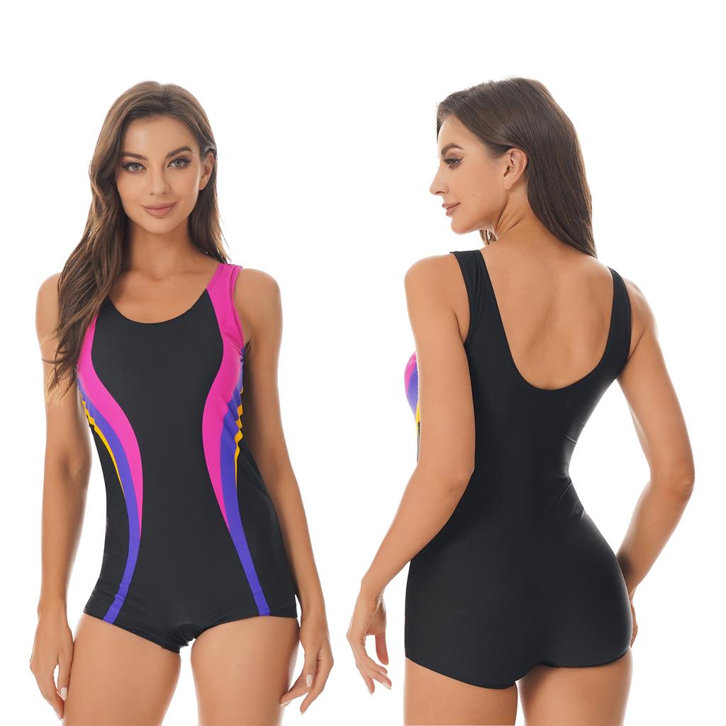 Womens One-piece Suits Rash Guard Shorty Wetsuits Swimsuit Sleeveless Removable Pads Open Back Swimwear Surfing Beachwear