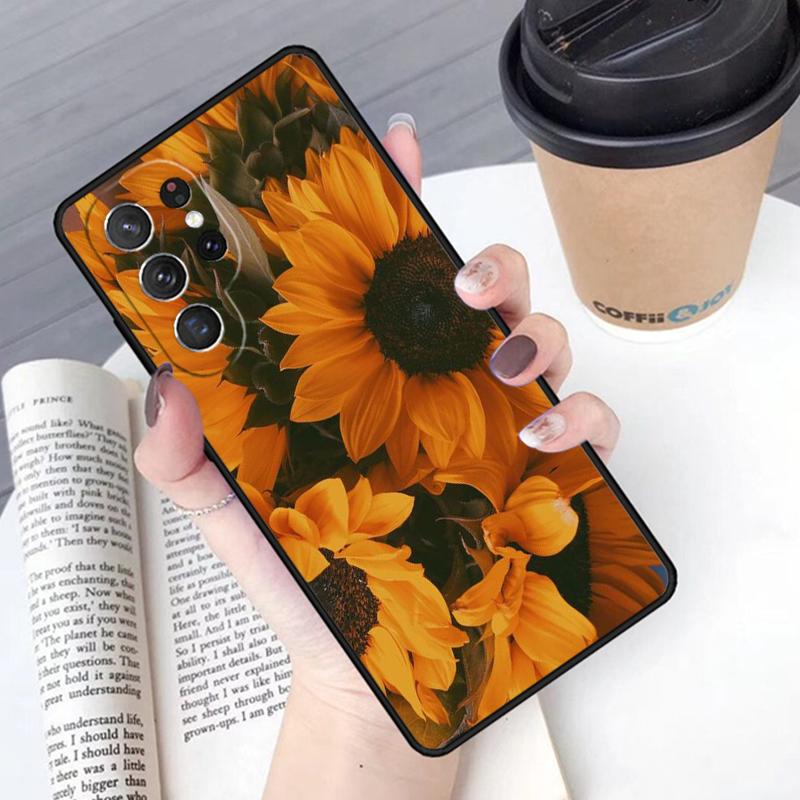 Красивый желтый подсолнух чехол для телефона Обложка Для Samsung Galaxy S24 S25 Ultra S21 S22 Ultra S10E Note 10 Plus Note 20 FE S23