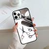 Ножницы парикмахера Щетка Переключатель Чехол для телефона Для iPhone 17 Air 14 15 16 13 12 Чехол Для Apple Pro Max Plus