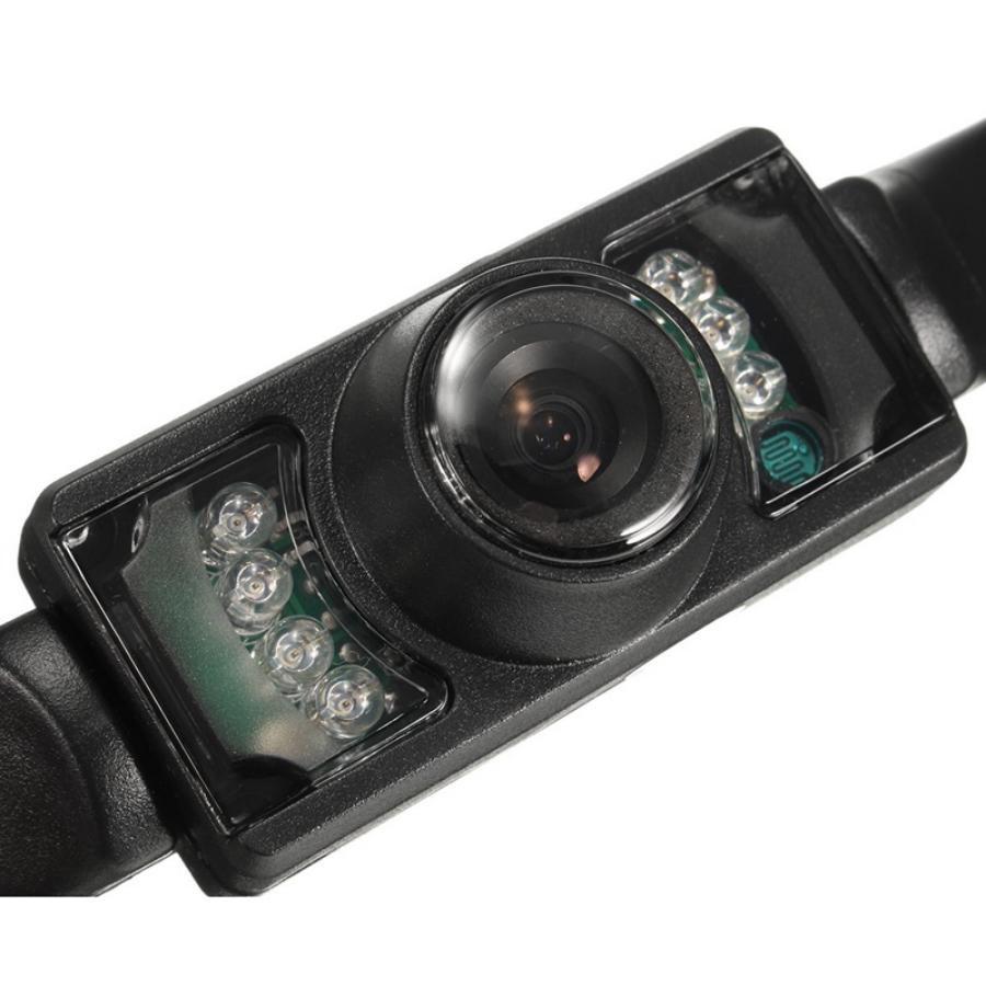 Suitable for 7-inch Rearview Mirror Display Short License Plate 7 Infrared Lights, Wireless Reverse Rearview Camera