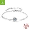 50 Points Moissanite Romantic Flower Bud Bracelet, Light Luxury And High-End S925 Sterling Silver Bracelet Jewelry.