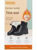 Women's Winter Flat Boots: Thick-Heeled Cowhide with Warm Velvet for Middle-Aged & Elderly