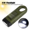 Emergency Hand Crank Dynamo For Fishing Boating Hiking Led Light Solar Flashlight Rechargeable LED Flashlight