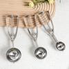 Ice Cream Scoop Stainless Steel Cookie Dough Spoon Fruit Potato Watermelon Digging Ball Spring Handle Scoop Kitchen Accessories