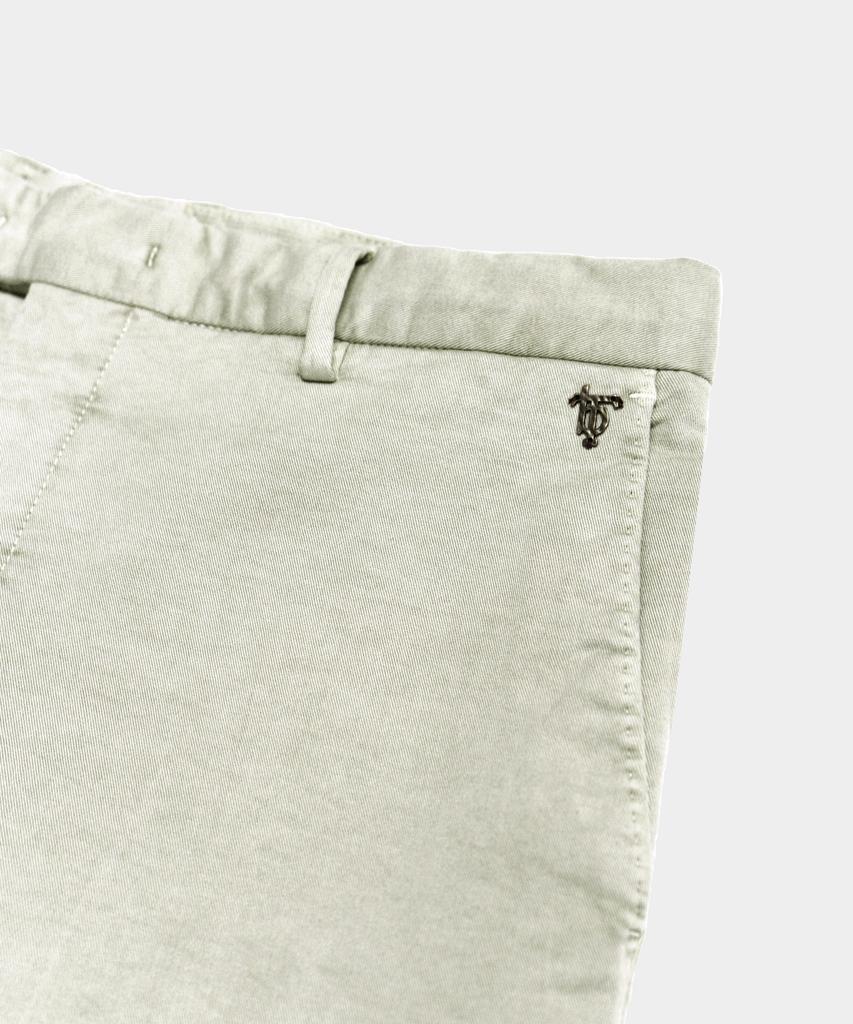BIRBANTE Natural Garment-Dyed Stretch Pants - Ecru