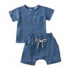 Toddler Kids Baby Boy Girl 2PCS Clothes Set Short Sleeve Tops T-shirt Short Pants Outfits