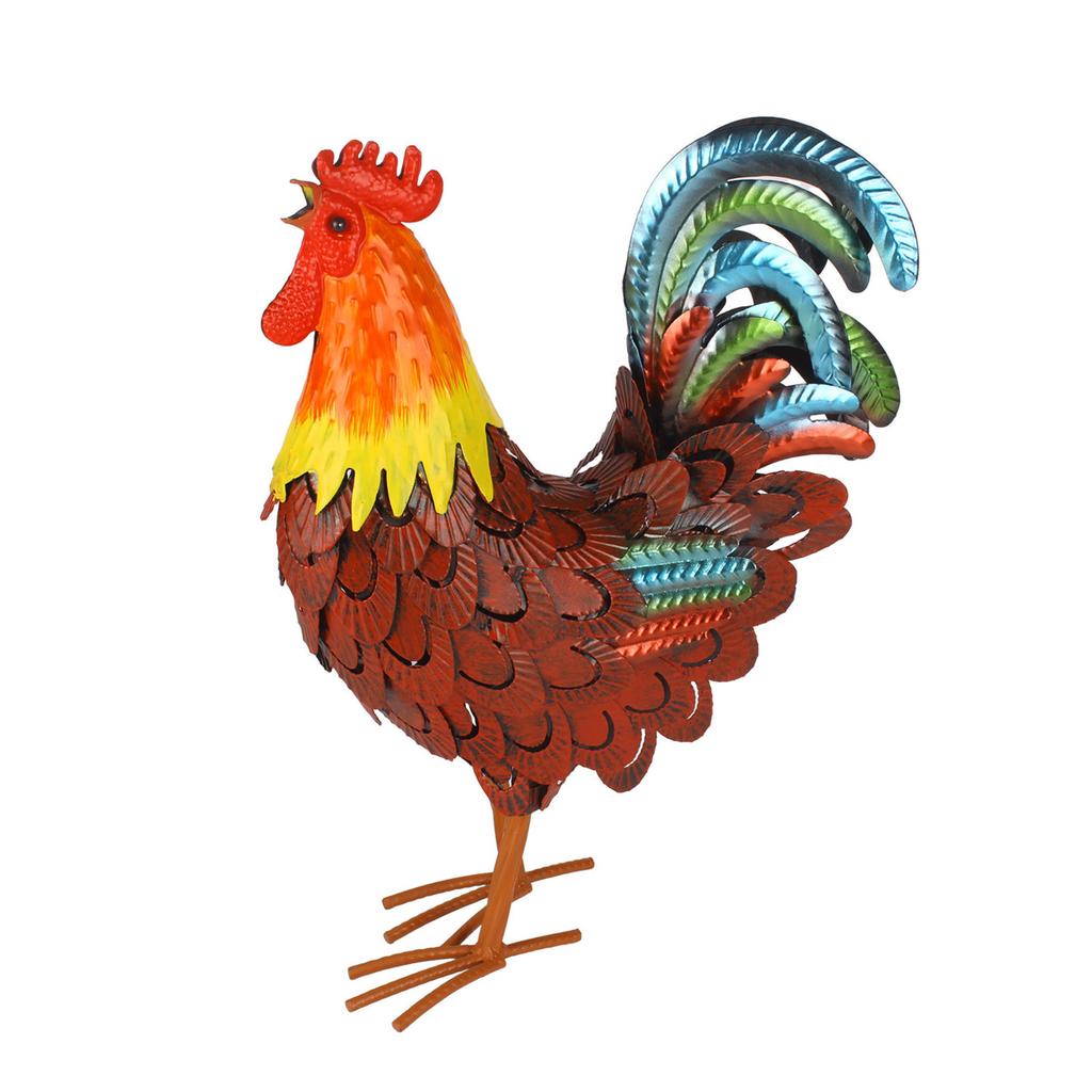 Металлический петух, украшение для двора, курица, украшения для сада, скульптуры для сада, металлическая курица, декор для кухни на заднем дворе