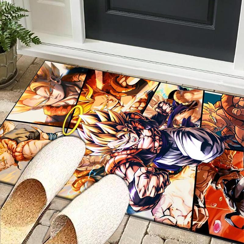 Goku Anime Office Rug Chair Mat, Game Carpet, Suitable for Front Door, Bedroom, Living Room, Desk, Holiday Gift