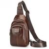 Men's Chest Bag Genuine Leather Bag Large Capacity Head Layer Cowhide Bag Single Shoulder Crossbody Bag