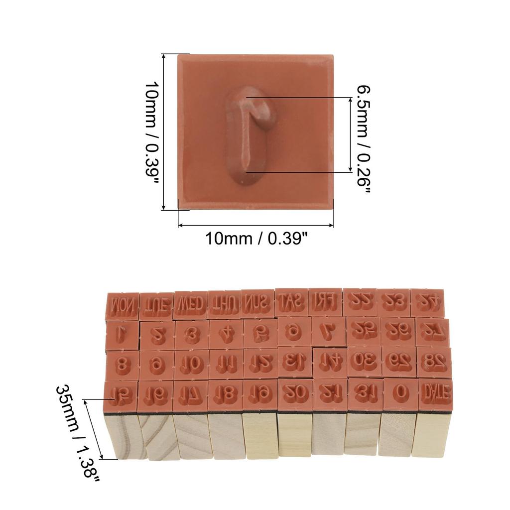 PATIKIL Неделя Номер Резиновый Деревянный Штамп с Чернилами Винтажная Коробка Идеально подходит для DIY Крафт Изготовления Открыток Штамп, Подушечка, Подарок,