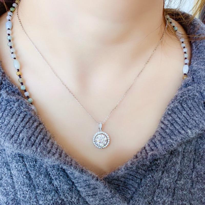 BELLA BOX 3 карата 8-сердце 8-стрела покрытая PT950 имитация бриллианта Mosan полный бриллиант модная подвеска женственное ожерелье ключичная цепочка